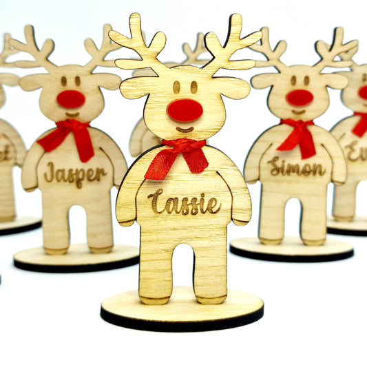 Reindeer Name Place Setting Decoration