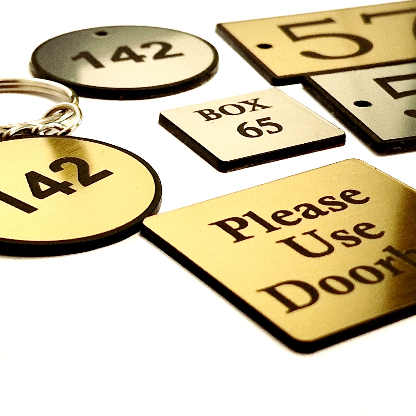 Rectangle Engraved Plastic Labels - Metal Effect – Label Room
