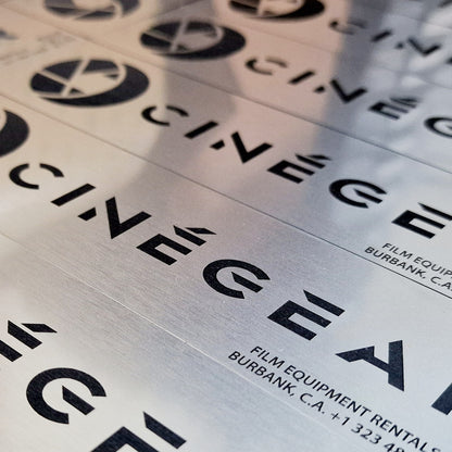 Metal Effect Rectangle Engraved Plastic Labels