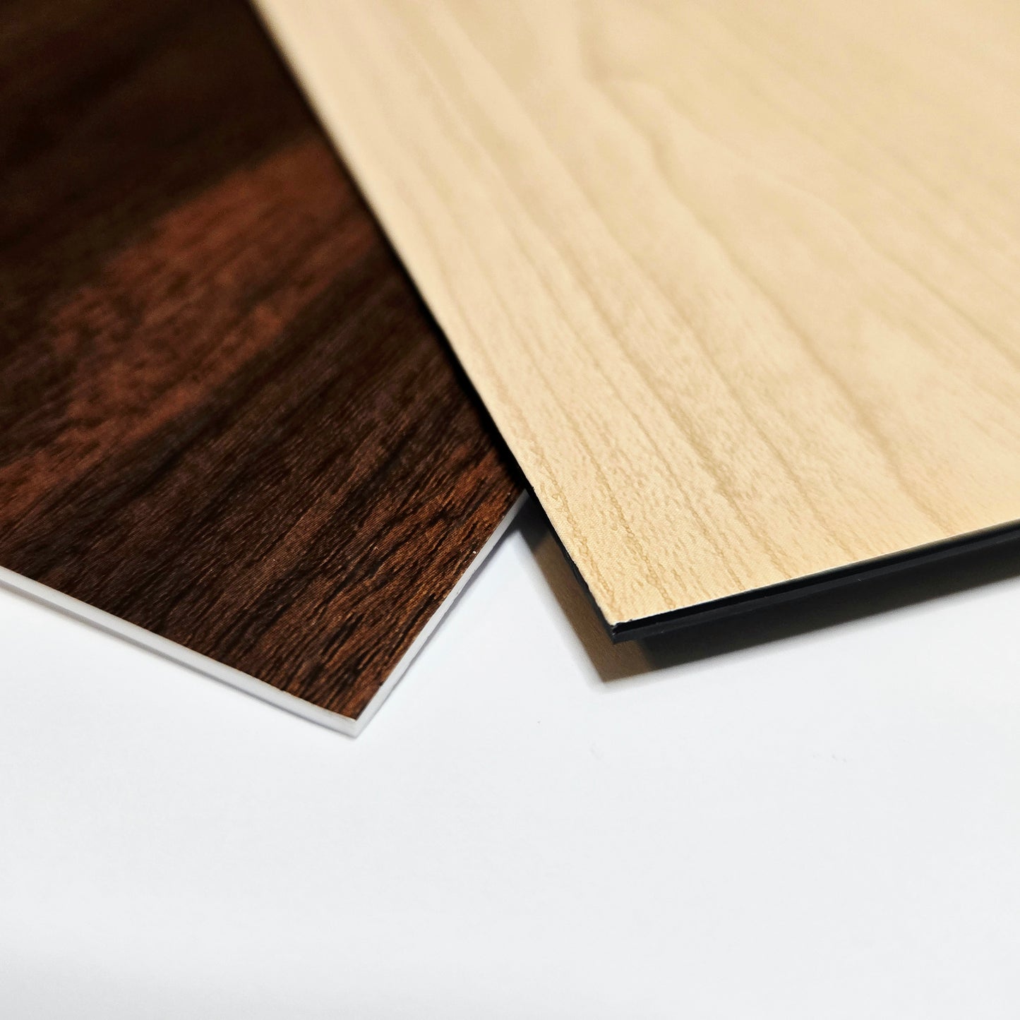 Wood Effect Rectangle Engraved Plastic Labels