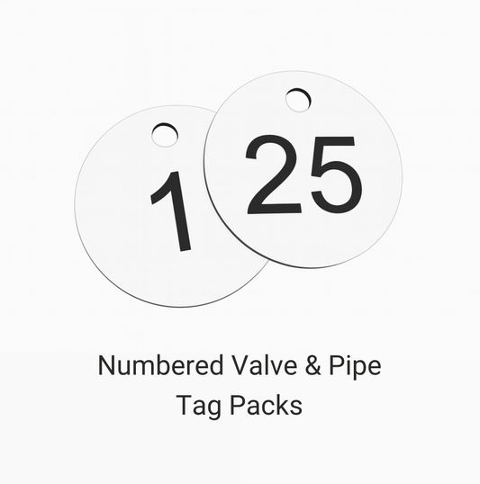 Numbered Valve & Pipe Tag Packs