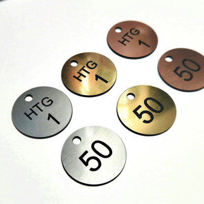 Metal Effect Prefixed Numbered Valve & Pipe Tag Packs